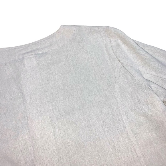 Vintage Tudor Court by Haband Lightweight Linen Blazer Jacket Neutral Casual - Picture 9 of 12